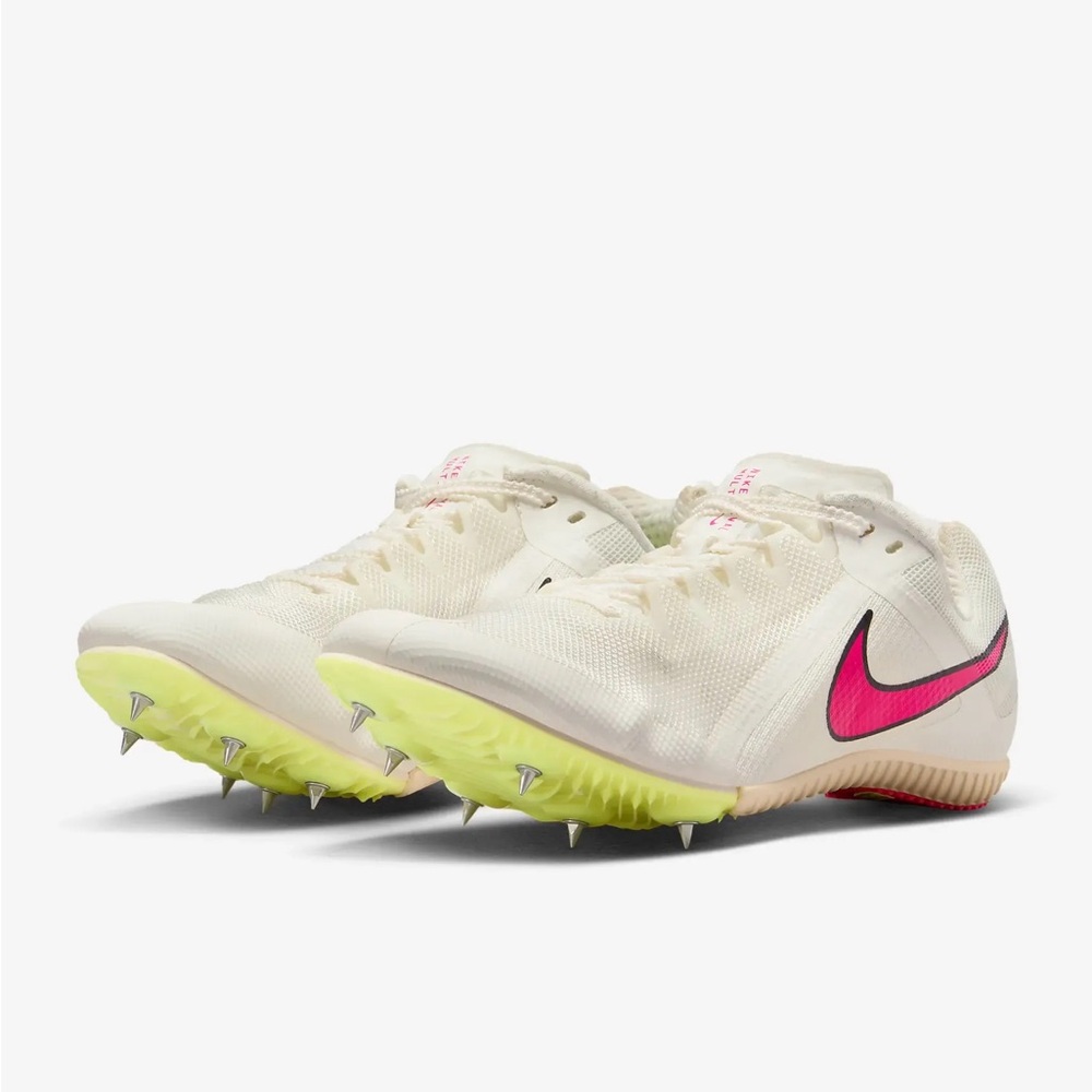 NEW Nike Zoom Rival Multi Track Field Spikes size 12.5 Womens Off White Purple
